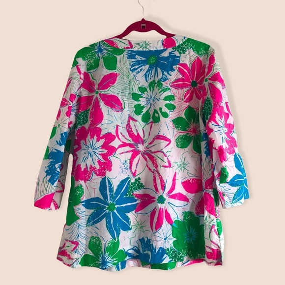 TALBOTS LACE BIB TUNIC-ANGUILLA FLORAL - Picture 4 of 6